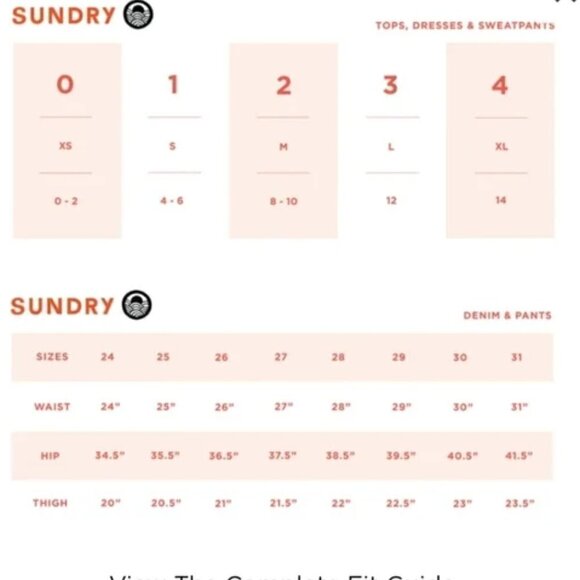 New Sundry Crewneck Long Sleeve Light Orange Pullover Sweatshirt NWT Size 0/XS - Picture 3 of 10